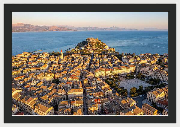 Corfu Old Town Aerial View