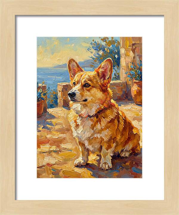 Corgi In A Mediterranean Setting