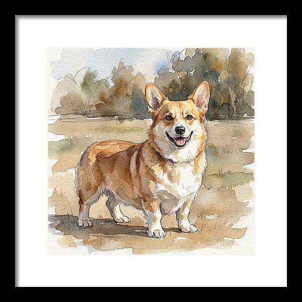 Corgi In A Sunny Landscape