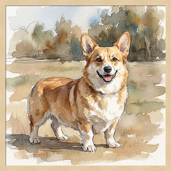 Corgi In A Sunny Landscape