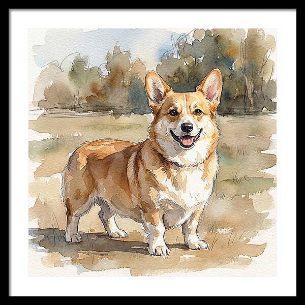 Corgi In A Sunny Landscape