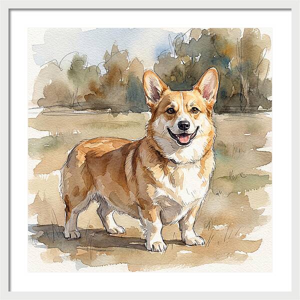 Corgi In A Sunny Landscape