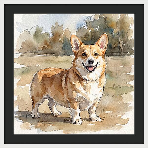 Corgi In A Sunny Landscape