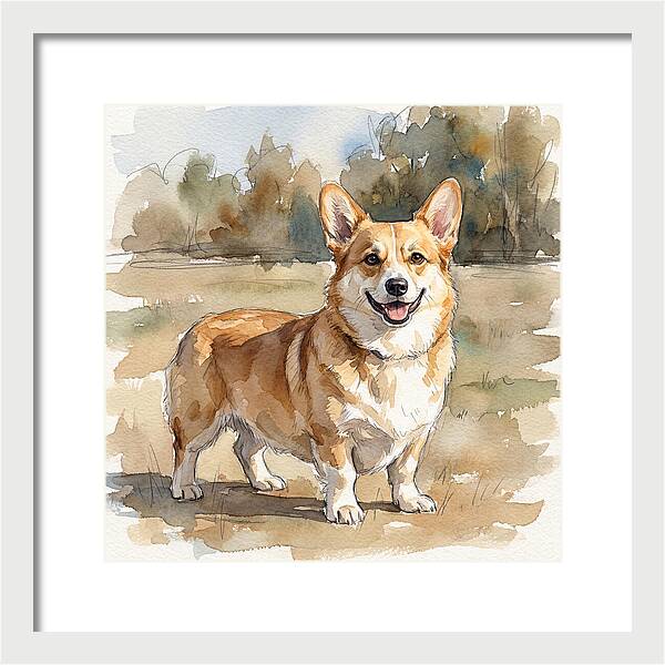 Corgi In A Sunny Landscape