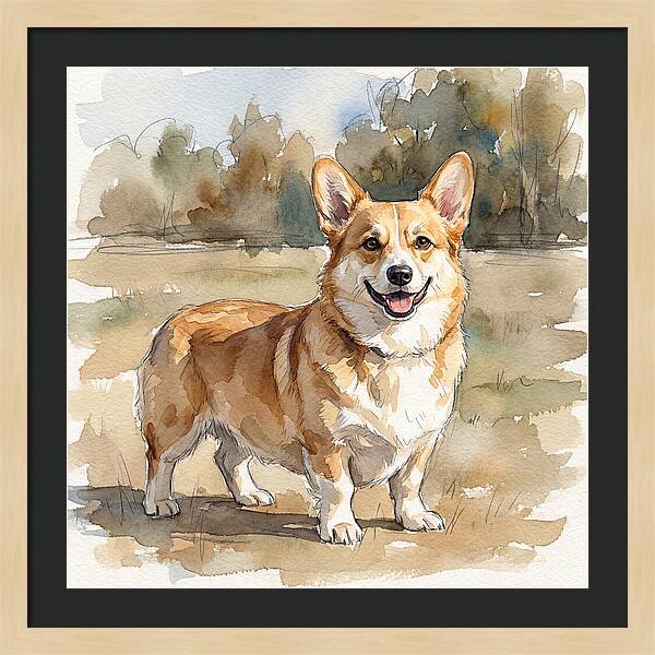 Corgi In A Sunny Landscape