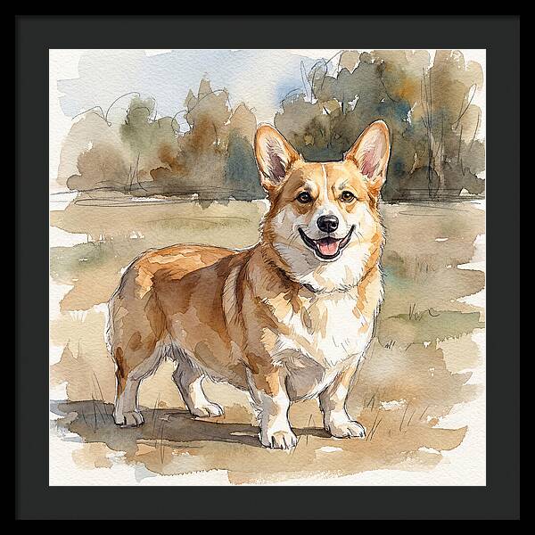 Corgi In A Sunny Landscape
