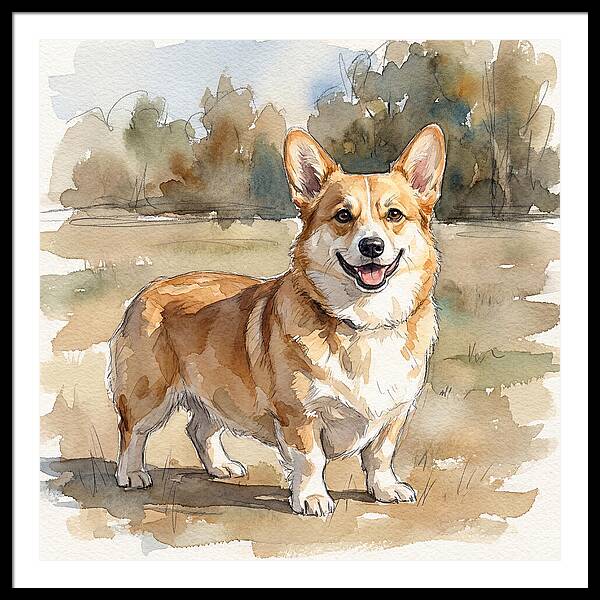 Corgi In A Sunny Landscape