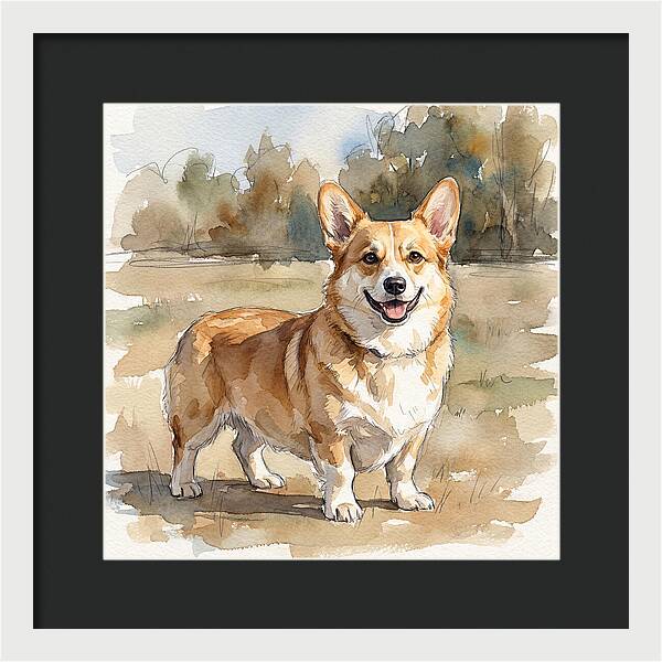Corgi In A Sunny Landscape
