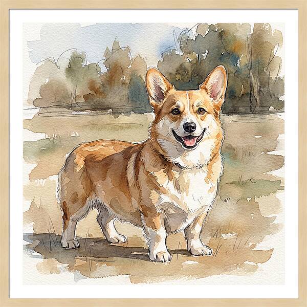 Corgi In A Sunny Landscape