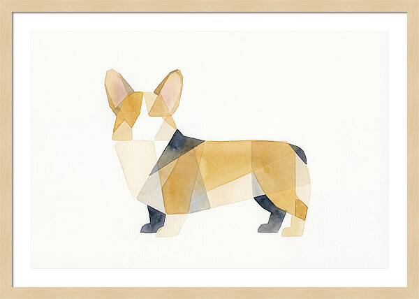 Corgi In Geometric Harmony