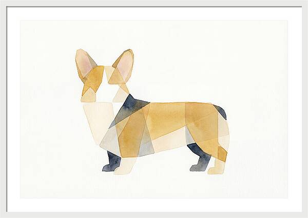 Corgi In Geometric Harmony