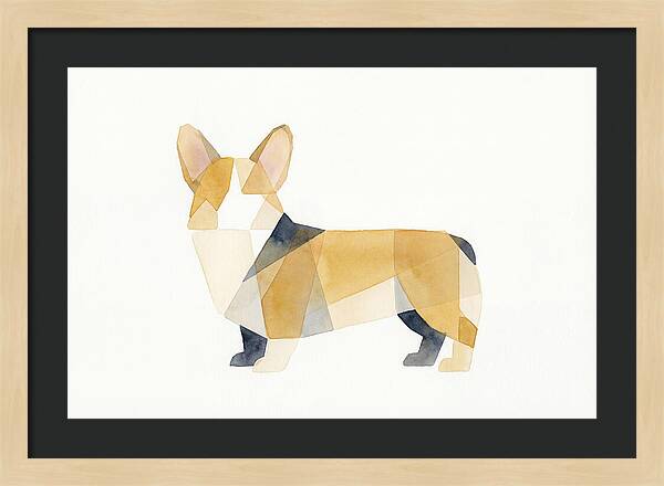 Corgi In Geometric Harmony
