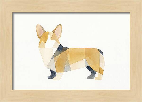 Corgi In Geometric Harmony