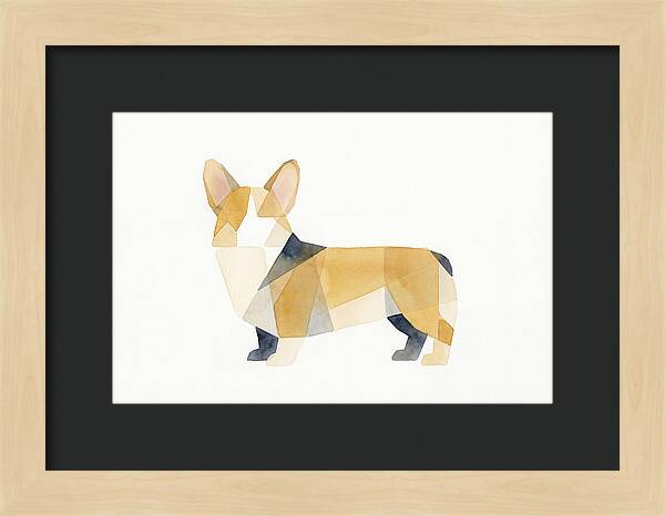 Corgi In Geometric Harmony