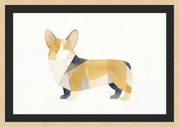 Corgi In Geometric Harmony