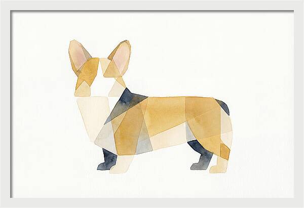 Corgi In Geometric Harmony