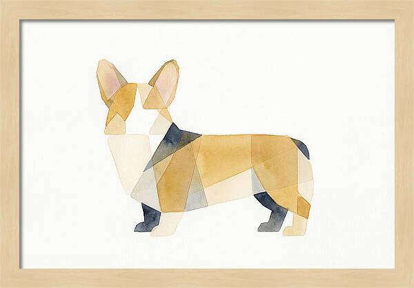 Corgi In Geometric Harmony