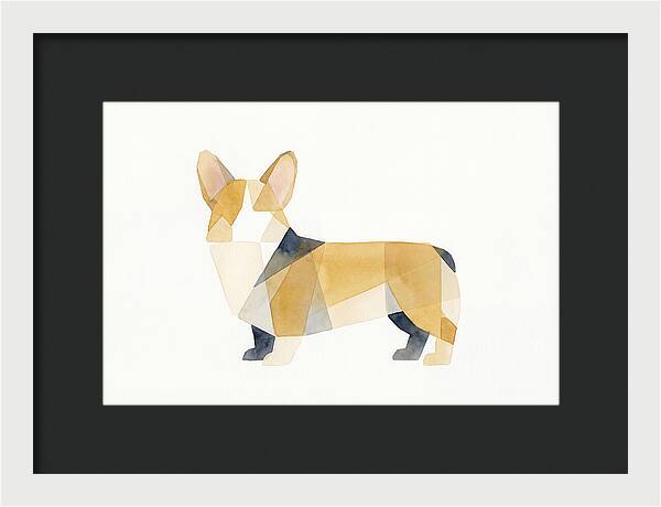 Corgi In Geometric Harmony
