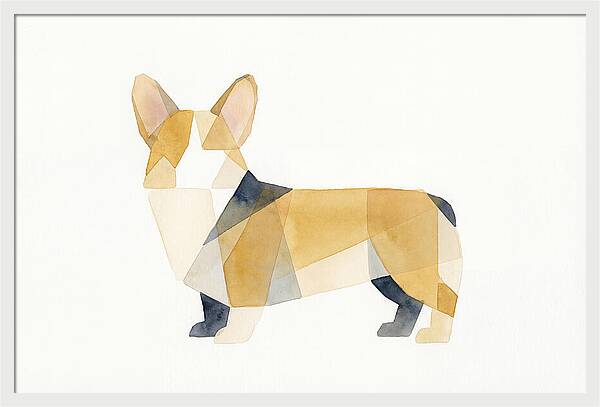 Corgi In Geometric Harmony