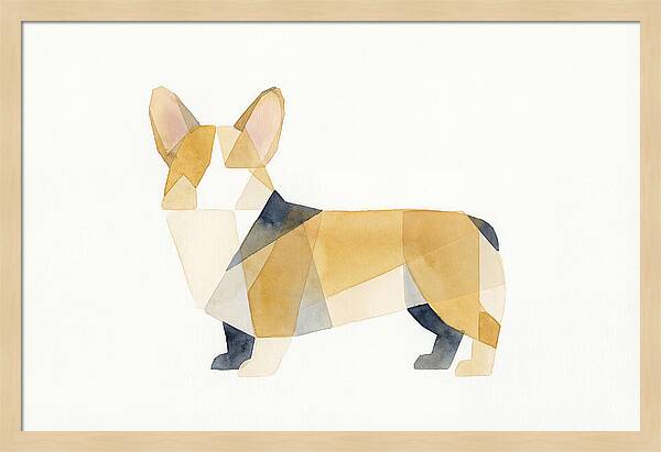 Corgi In Geometric Harmony