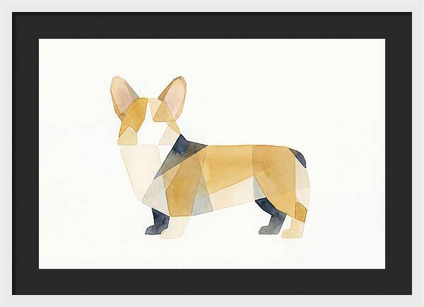 Corgi In Geometric Harmony