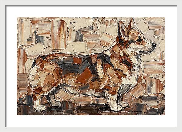 Corgi In Palette Knife Style