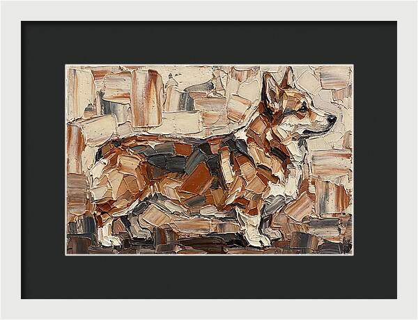 Corgi In Palette Knife Style