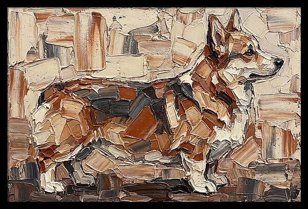 Corgi In Palette Knife Style