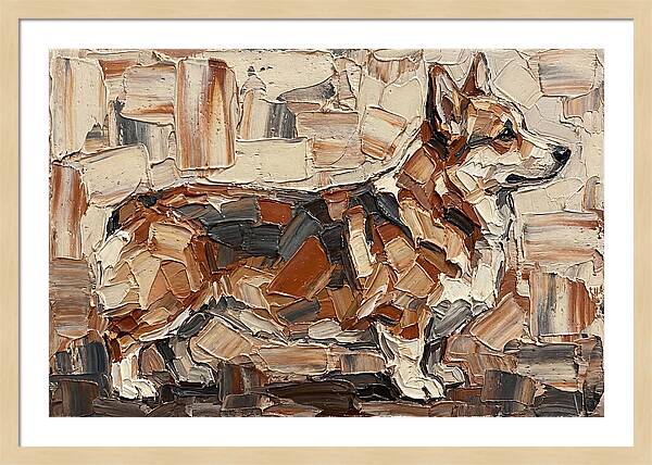 Corgi In Palette Knife Style