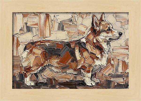 Corgi In Palette Knife Style