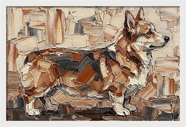 Corgi In Palette Knife Style