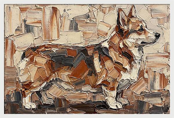 Corgi In Palette Knife Style