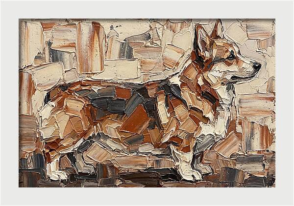 Corgi In Palette Knife Style