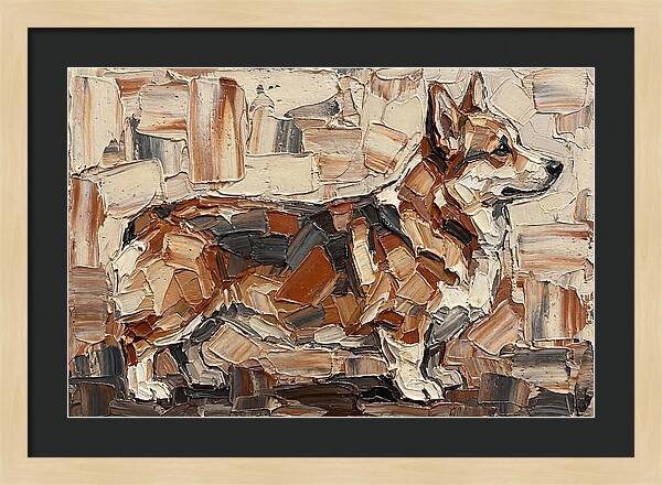 Corgi In Palette Knife Style