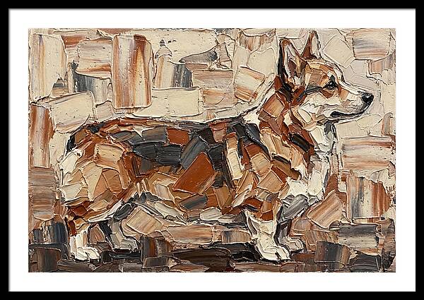 Corgi In Palette Knife Style