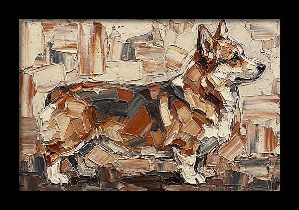 Corgi In Palette Knife Style