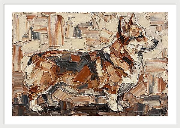 Corgi In Palette Knife Style