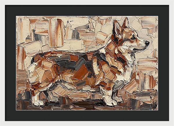 Corgi In Palette Knife Style