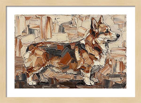 Corgi In Palette Knife Style