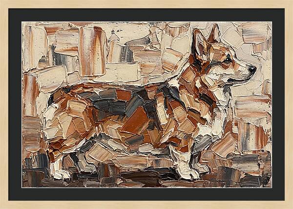 Corgi In Palette Knife Style