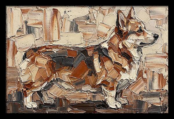 Corgi In Palette Knife Style