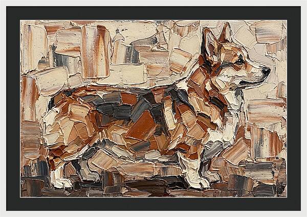 Corgi In Palette Knife Style