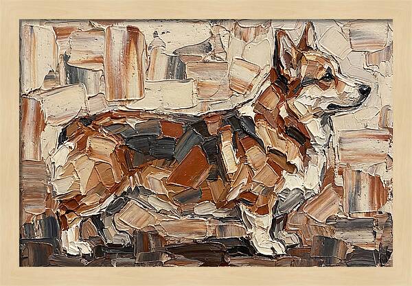 Corgi In Palette Knife Style