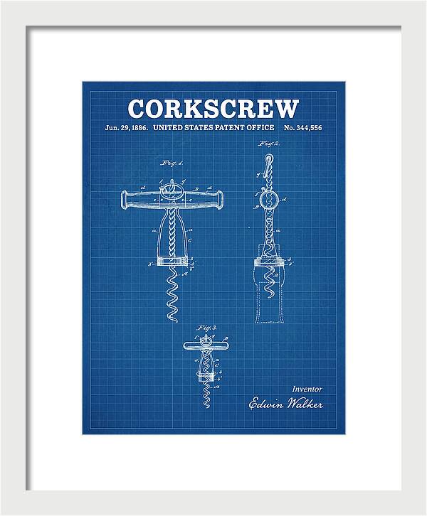Corkscrew Blueprint Patent Us344556a