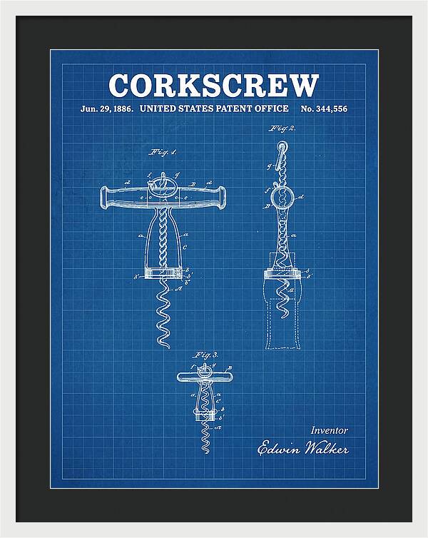 Corkscrew Blueprint Patent Us344556a