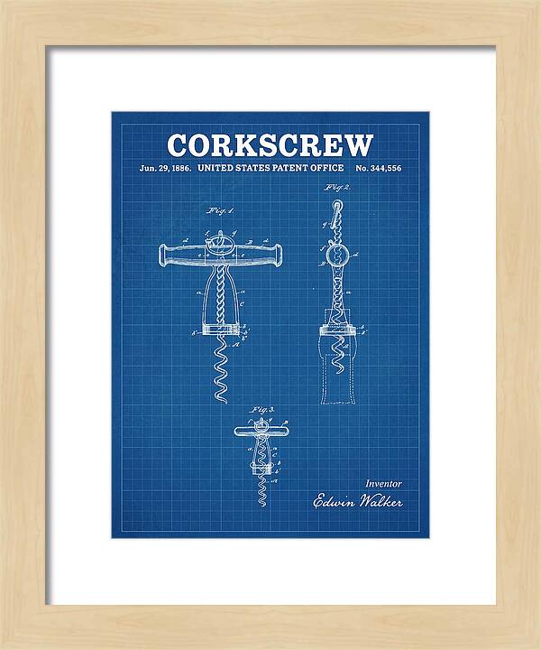Corkscrew Blueprint Patent Us344556a