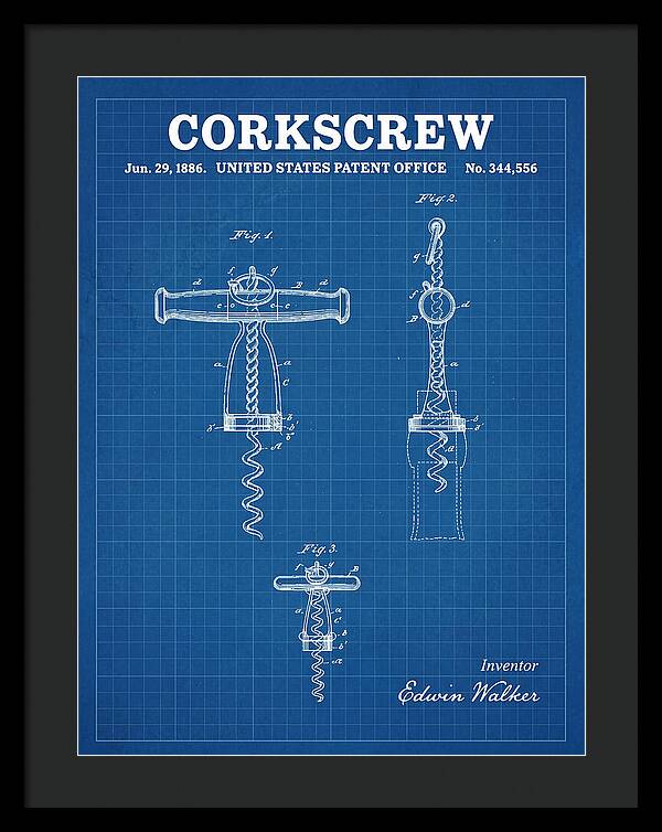 Corkscrew Blueprint Patent Us344556a