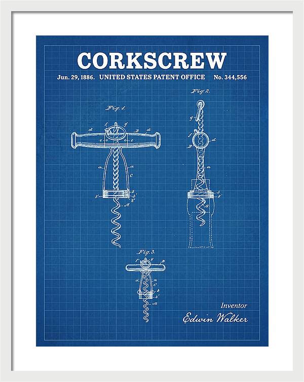 Corkscrew Blueprint Patent Us344556a