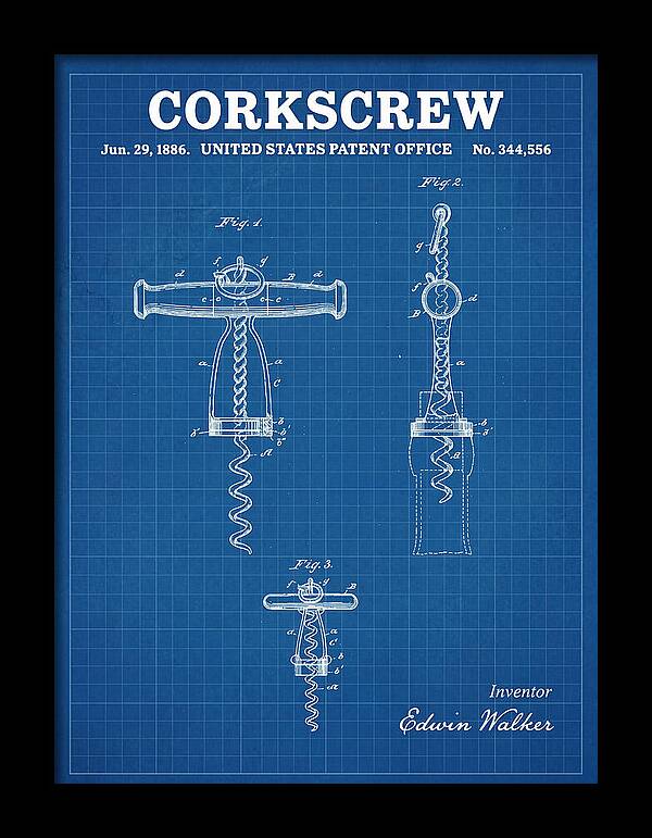 Corkscrew Blueprint Patent Us344556a