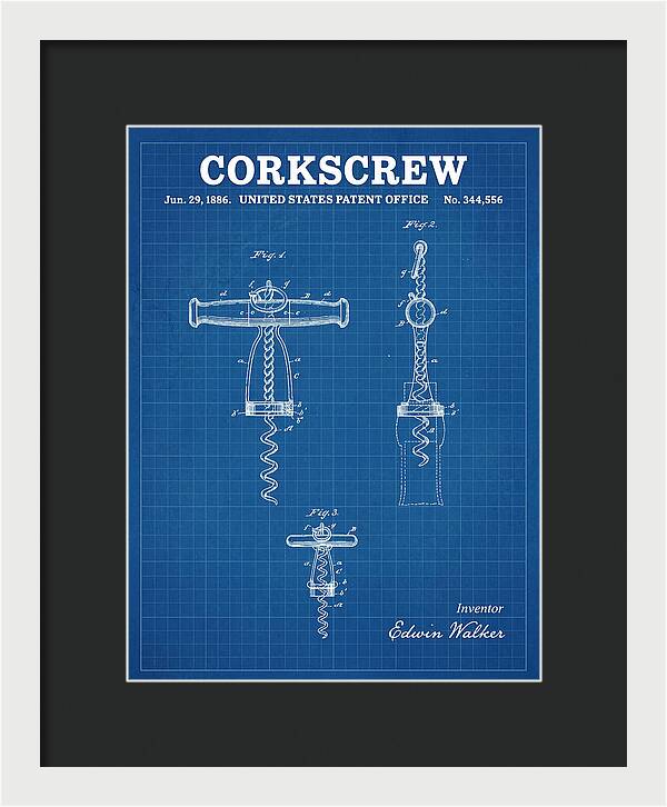 Corkscrew Blueprint Patent Us344556a